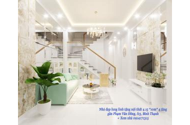 Bán nhà mới đẹp , tặng nội thất cao cấp 42m2* 4 tầng gần Phạm Văn Đồng, F13, Bình Thạnh